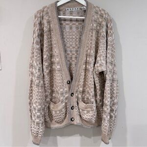 Men's Beige Cardigan Sweater by Ralph Lauren